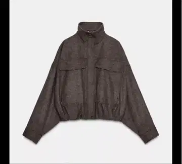 벌룬 헤링본 봄버 자켓