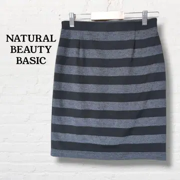 내추럴 뷰티 베이직 무릎 기장 타이트 스커트 보더 [ M ]