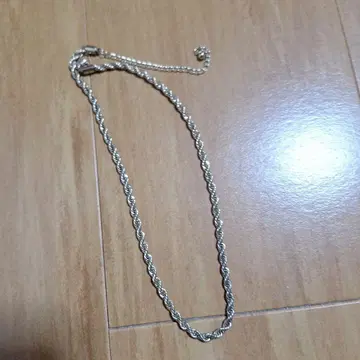 실버 트위스트 체인 목걸이 45cm