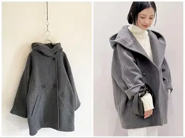 AP STUDIO 모사 오버 후디 코트 루즈핏 그레이