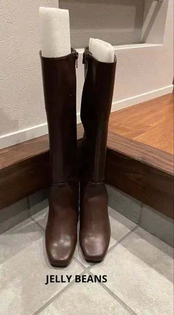 미사용, JELLY BEANS 브라운 롱 부츠 버클 포함