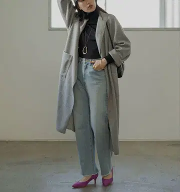 라운지 드레스 롱 코트