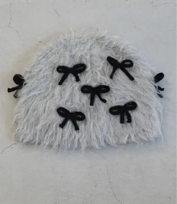 darich 리본 니트 비니 GRY 택 포함 미사용 새상품 미개봉