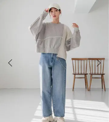 LOWRYSFARM 리메이크 후우라케 맨투맨 숏