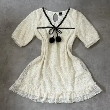 00s 코켓 다크 코어 페어리 그런지 자수 레이스 폼폼 리본