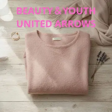 뷰티&유스 복슬복슬 모헤어풍 니트 핑크 스웨터