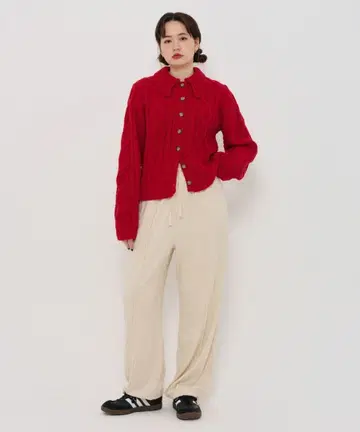 TINA: JOJUN 드로스트 니트소 팬츠