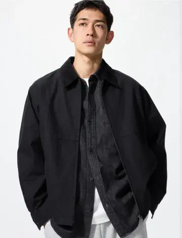 UNIQLO 집업 숏 블루종