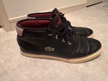 LACOSTE 블랙 하이컷 스니커즈