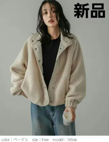 [ 새상품 ] AMELY 스탠드넥 코듀로이 보아 자켓