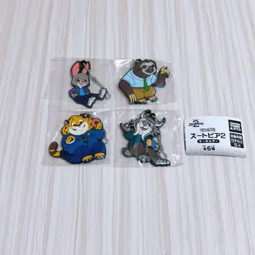 주토피아 2 가챠가챠 키링 파우버트 야마다 료스케 4개 세트