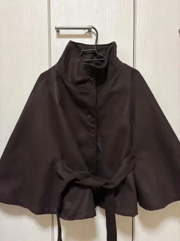 브라운 판초 케이프 코트 브라운