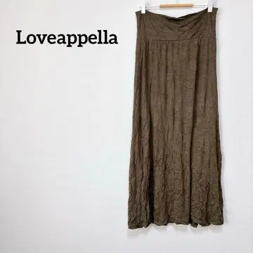 알뜰구매 Loveappella 올리브 플레어 롱 스커트