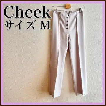 미사용 새상품 티크 팬츠 하의 무지 프론트 버튼 팬츠 일본 그레이