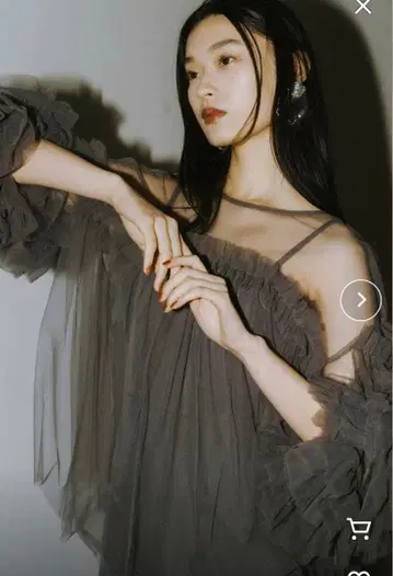 미사용 새상품 ANDRESD 데코라티브 튤 탑