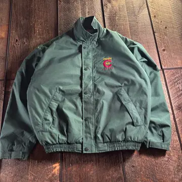 구제 의류 충전솜 워크 자켓 블루종 봄버 자켓 와이드 소매 높은 옷깃 L