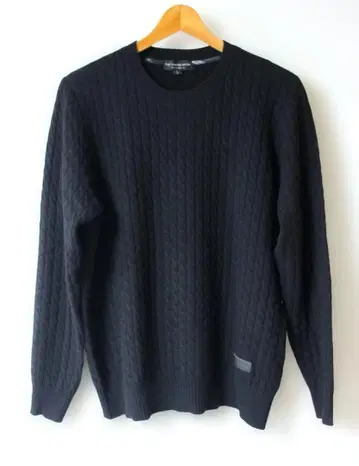 스카치 하우스 케이블 짜임 100% 캐시미어 스웨터 L 블랙