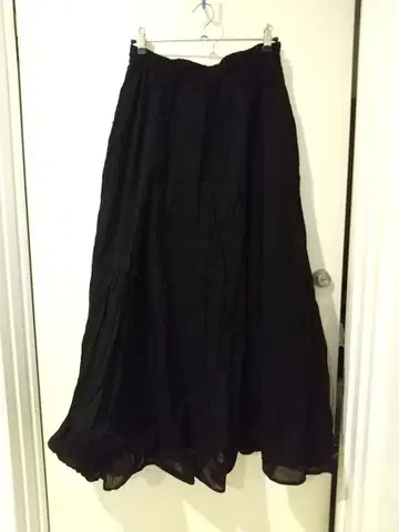 슬로브 이에나 IENA 롱 스커트 프리 사이즈 블랙