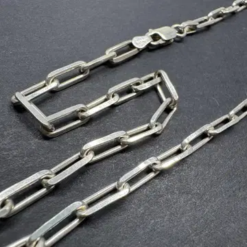 [초 와이드 50cm 15g] 와이드 각체인 목걸이 silver925