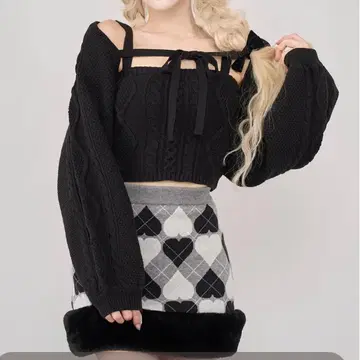 Darich 케이블 숏 니트 앙상블