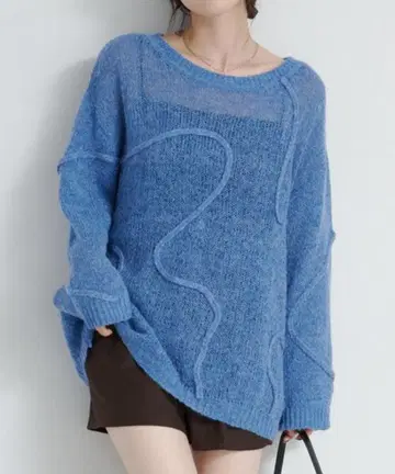 카스타네 웨이브 시어 니트 웨이브시어니트