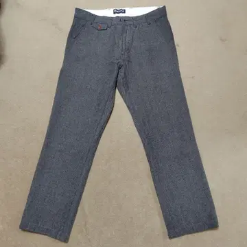 바버 그레이 슬랙스 두꺼운 원단 스트레이트 팬츠