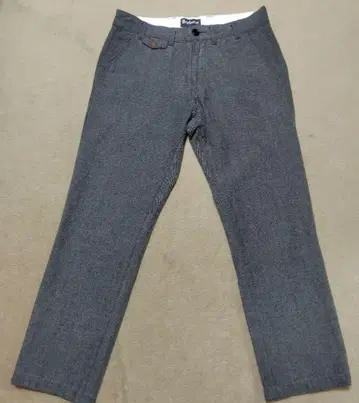 바버 그레이 슬랙스 두꺼운 원단 스트레이트 팬츠