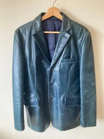 C.brumes 소가죽 가죽 자켓