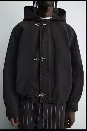 후드 부착 토글 버튼 파이어맨 자켓 L