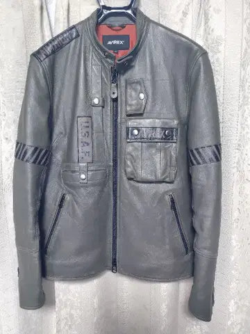 AVIREX 가죽 자켓 새상품급 명령어 싱글 라이더 양가죽