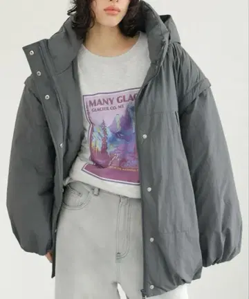 렙심 에어써멀 멀티 WAY 후드 코트 차콜