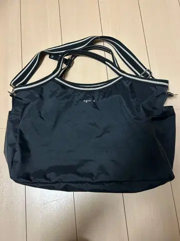 아네스베 블랙 나일론 보스턴 백