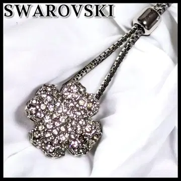 새상품급 SWAROVSKI 스와로브스키 클로버 목걸이 큐빅