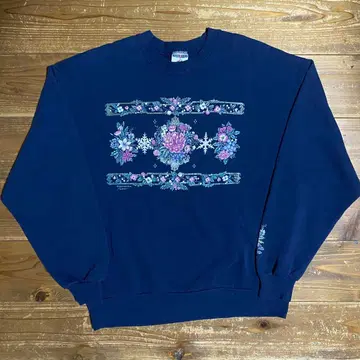 90s USA제 Morning Sun 꽃무늬 맨투맨 vintage