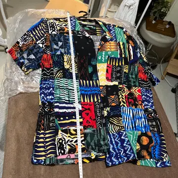 URBAN OUTFITTERS XL 패치워크 하와이안 셔츠