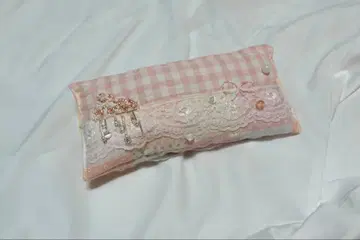 복숭아색 펜 케이스