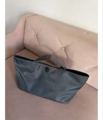 새상품 null.보트 쉐이프 나일론 백 그레이