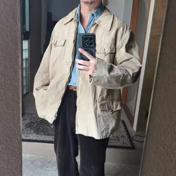 60s La Favorite 프랑스 헌팅 자켓 동물 버튼