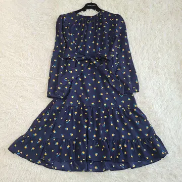 컨디션 최상 케이트 스페이드 현행 원피스 허리 리본 꽃무늬 티어드