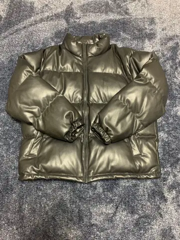 GU 인조 가죽 다운 자켓 XL 블루종