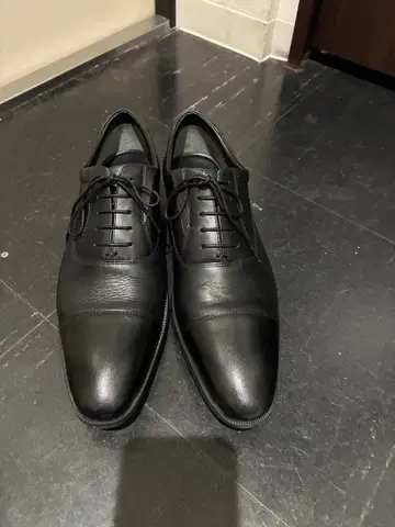 텍시럭스 GORE-TEX 블랙 가죽 드레스 신발 25.0