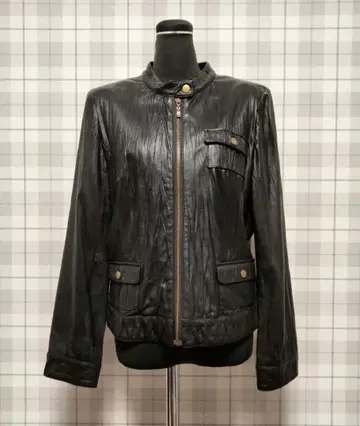 양가죽 싱글 라이더 자켓 빅 사이즈 블랙 천연 가죽 새상품급