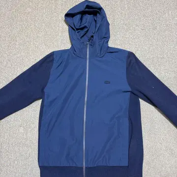 LACOSTE 후드 부착 네이비 후드티 US S