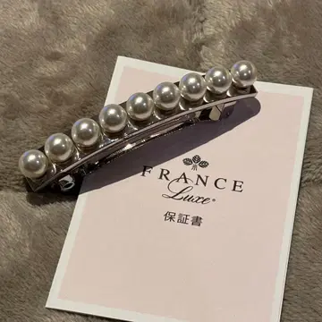 프랑스 럭스 펄 & 메탈 스몰 머리핀 (실버)