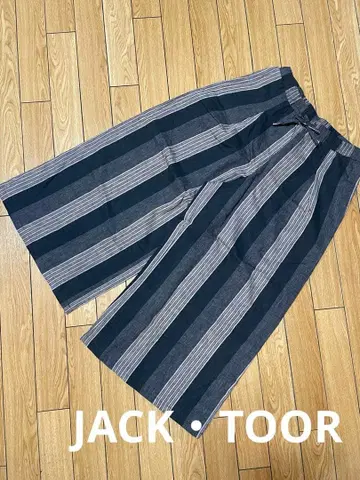 JACK TOOR 잭톨 스트라이프 와이드 팬츠 허리밴딩