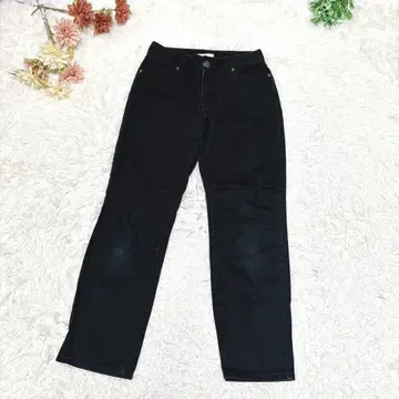 s.1842 스트레이트 팬츠 데님 블랙 청바지 S 사이즈 상당