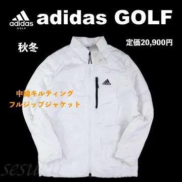 [ L ] 가을/겨울 아디다스 골프 보온 충전솜 퀼팅 자켓 화이트