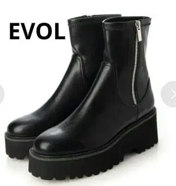 EVOL 통굽 사이드 지퍼 스트레치 부츠