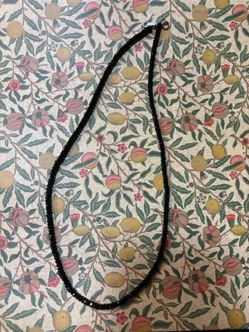 블랙 다이아 목걸이 실버 금장 장식