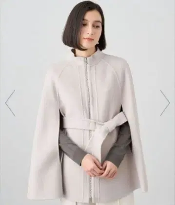 택 포함 새상품 아나이 2023AW 미들 케이프 코트 울 벨트 포함